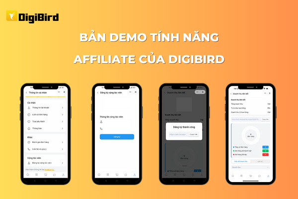 bản demo tính năng affiliate của digibird