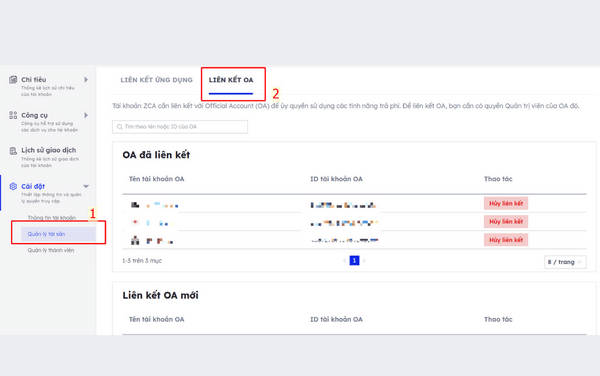 Kiểm tra lại kết nối giữa App & OA