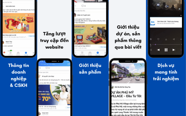 các mục tiêu lựa chọn zalo ads