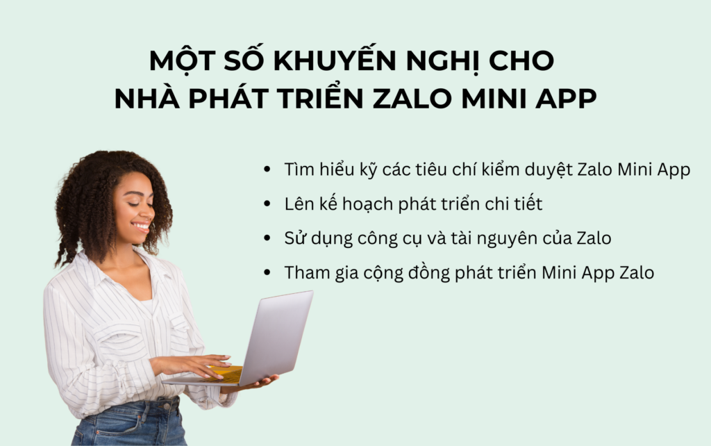 Một số khuyến nghị cho nhà phát triển Zalo Mini App